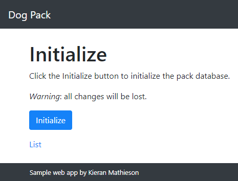 Initialize pack
